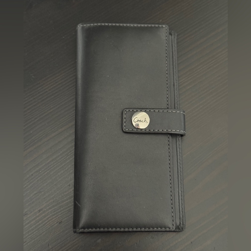 Coach Black Leather Bifold Wallet